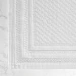 Tapis de bain Artesano Custom Frame Bordure, 100 % coton, 20x33, blanc